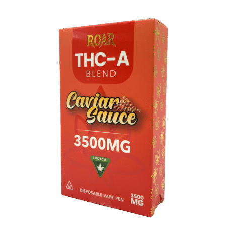 Roar THC-A Blend Disposable Vape 3500MG – Caviar Sauce (Indica)
