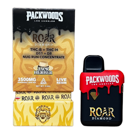 Roar x Packwoods Nug Run Concentrate 3500MG LIVE RESIN THC-B + THC-H, D11 +D8 – Jack Herber