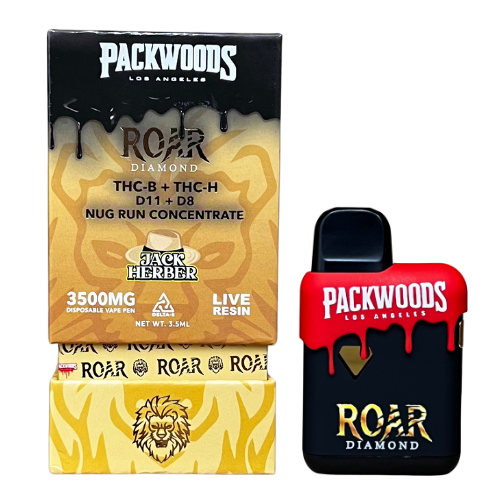 Roar x Packwoods Nug Run Concentrate 3500MG LIVE RESIN THC-B + THC-H, D11 +D8 – Jack Herber