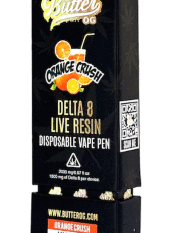 Butter OG Delta 8 Live Resin Disposable Vape 2G – Orange Crush (Sativa)