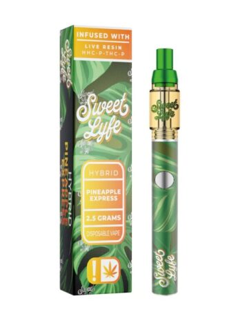 Sweet Life 2.5ml Disposable Vape Pen Infused with Live Resin HHC-P+THC-P – Pineapple Express – Hybrid