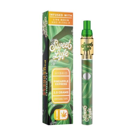 Sweet Life 2.5ml Disposable Vape Pen Infused with Live Resin HHC-P+THC-P – Pineapple Express – Hybrid
