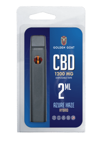 Golden Goat CBD Rechargeable Vape Device 1200MG, Azure Haze (Hybrid)