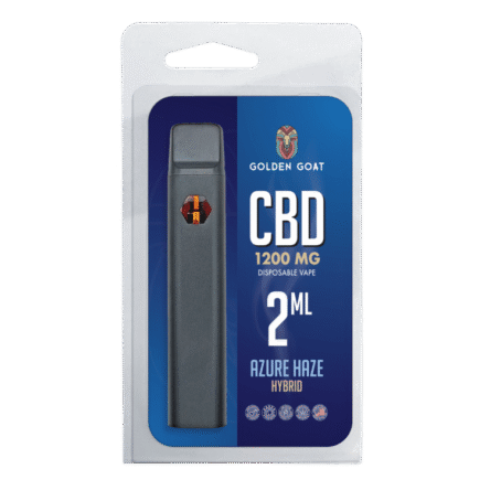 Golden Goat CBD Rechargeable Vape Device 1200MG, Azure Haze (Hybrid)