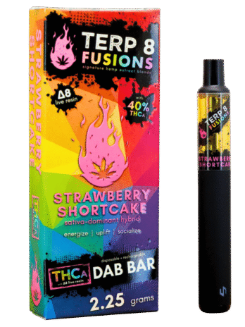 Strawberry Shortcake 2.25g THCA + D8 Live Resin Disposable Dab Bar | Terp 8