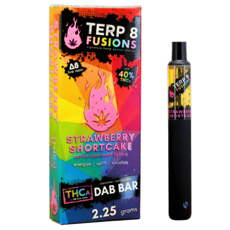 Strawberry Shortcake 2.25g THCA + D8 Live Resin Disposable Dab Bar | Terp 8