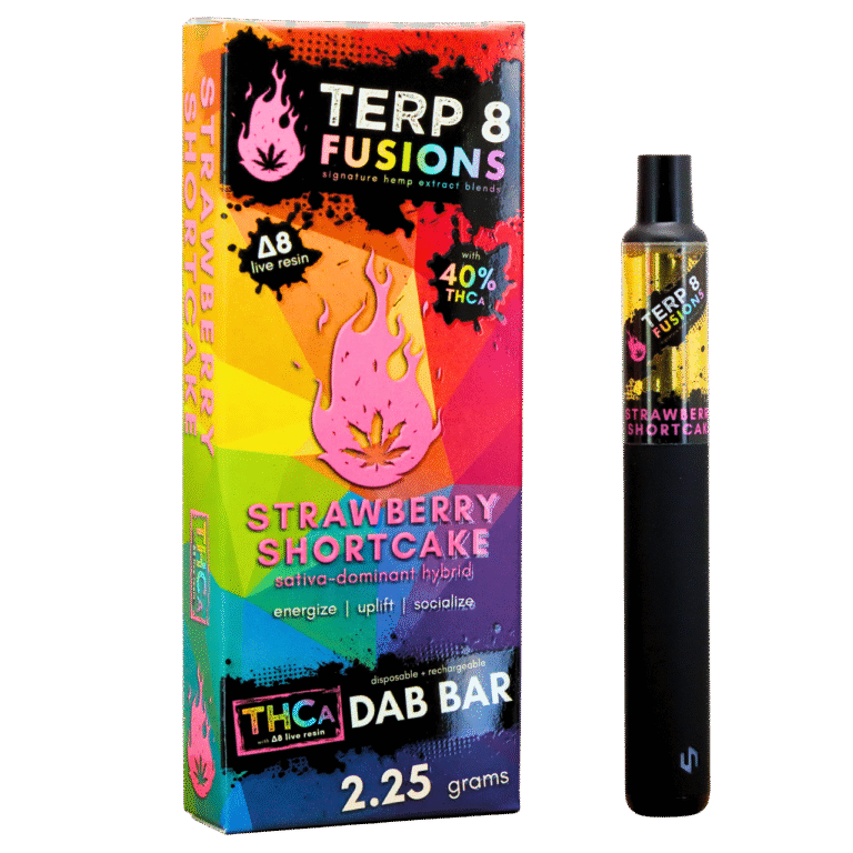 Strawberry Shortcake 2.25g THCA + D8 Live Resin Disposable Dab Bar | Terp 8