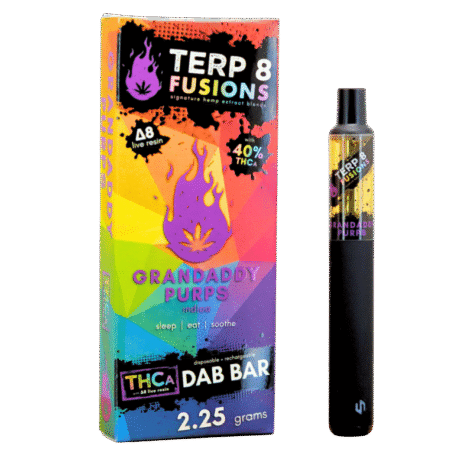 Grandaddy Purps 2.25g THCA + D8 Live Resin Disposable Dab Bar | Terp 8