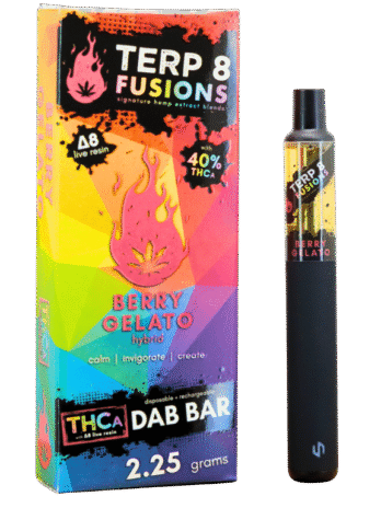 Berry Gelato 2.25g THCA + D8 Live Resin Disposable Dab Bar | Terp 8