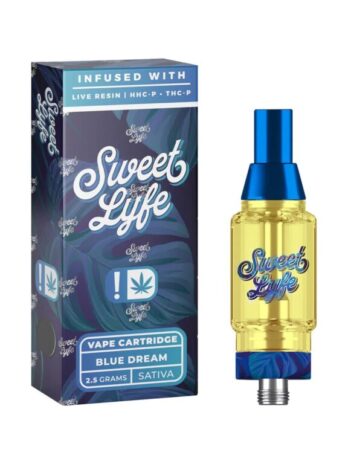 Sweet Life 2.5ml Vape Cartridges Infused with Live Resin HHC-P+THC-P – Blue Dream – Sativa