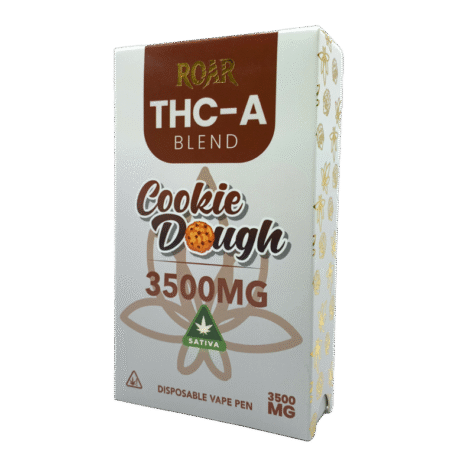 Roar THC-A Blend Disposable Vape 3500MG – Cookie Dough (Sativa)