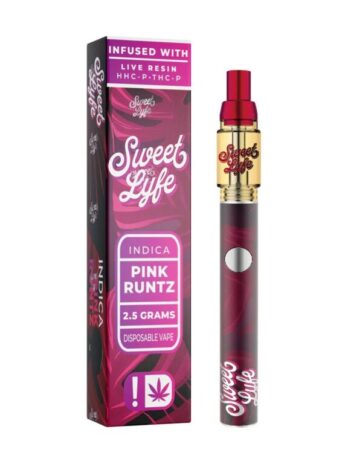Sweet Life 2.5ml Disposable Vape Pen Infused with Live Resin HHC-P+THC-P – Pink Runtz – Indica