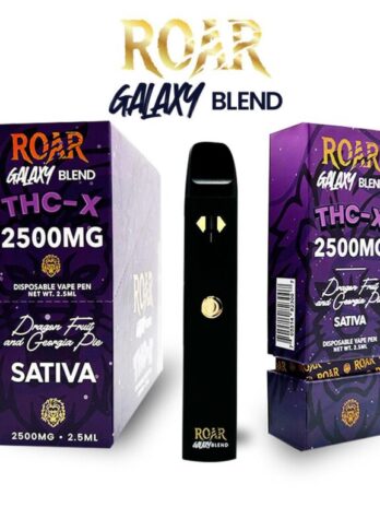 Roar Galaxy Blend THC-X Disposable Vape 2500MG – Dragon Fruit & Georgia Pie (Sativa)