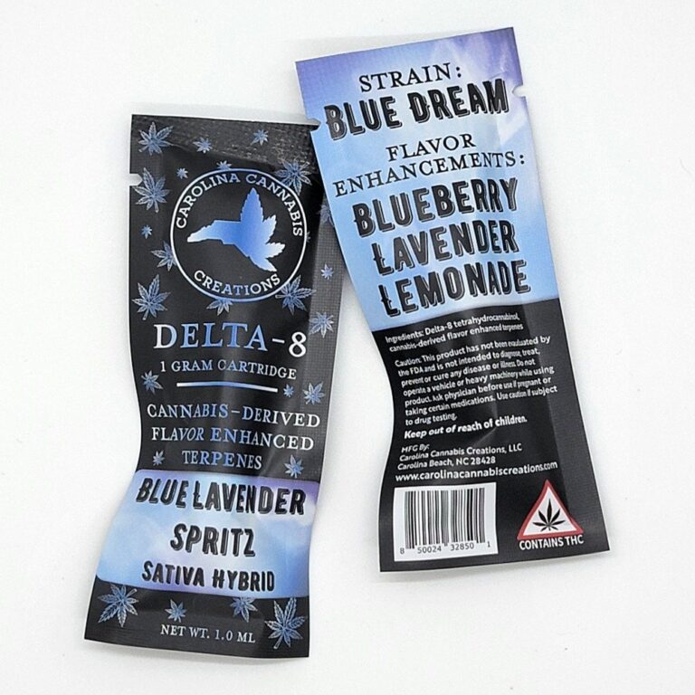 Delta 8 Cartridge 1g – Blue Lavender Spritz (Sativa Hybrid)
