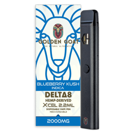 Delta-8 THC Vape Device, 2000mg, Rechargeable/Disposable – Blueberry Kush
