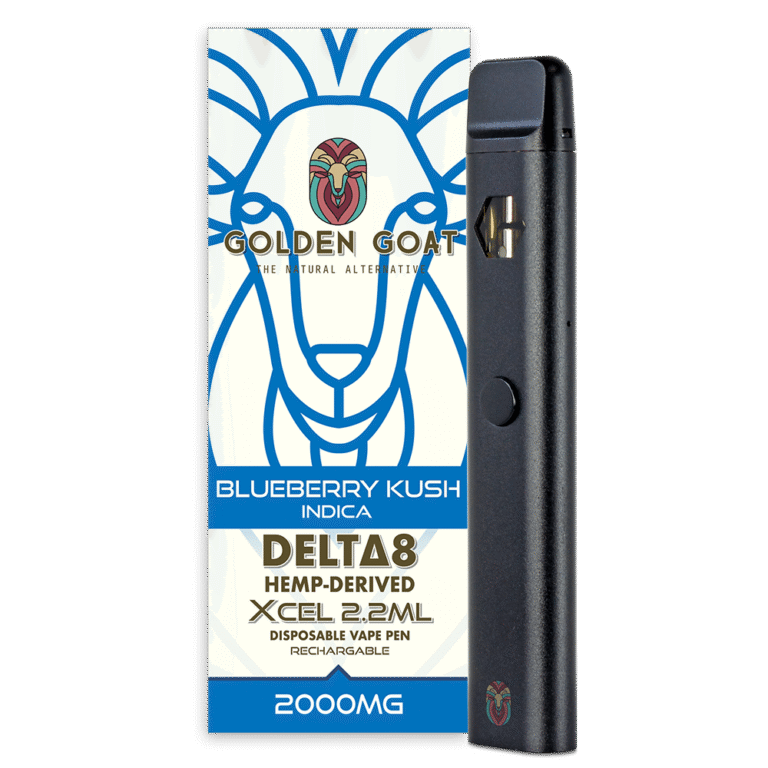 Delta-8 THC Vape Device, 2000mg, Rechargeable/Disposable – Blueberry Kush