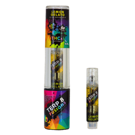 Lemon Gelato 1g THCA + D8 Live Resin Cartridge | Terp 8