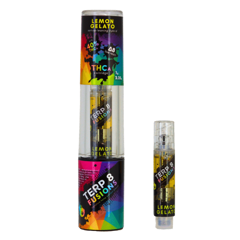 Lemon Gelato 1g THCA + D8 Live Resin Cartridge | Terp 8