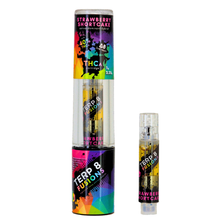 Strawberry Shortcake 1g THCA + D8 Live Resin Cartridge | Terp 8